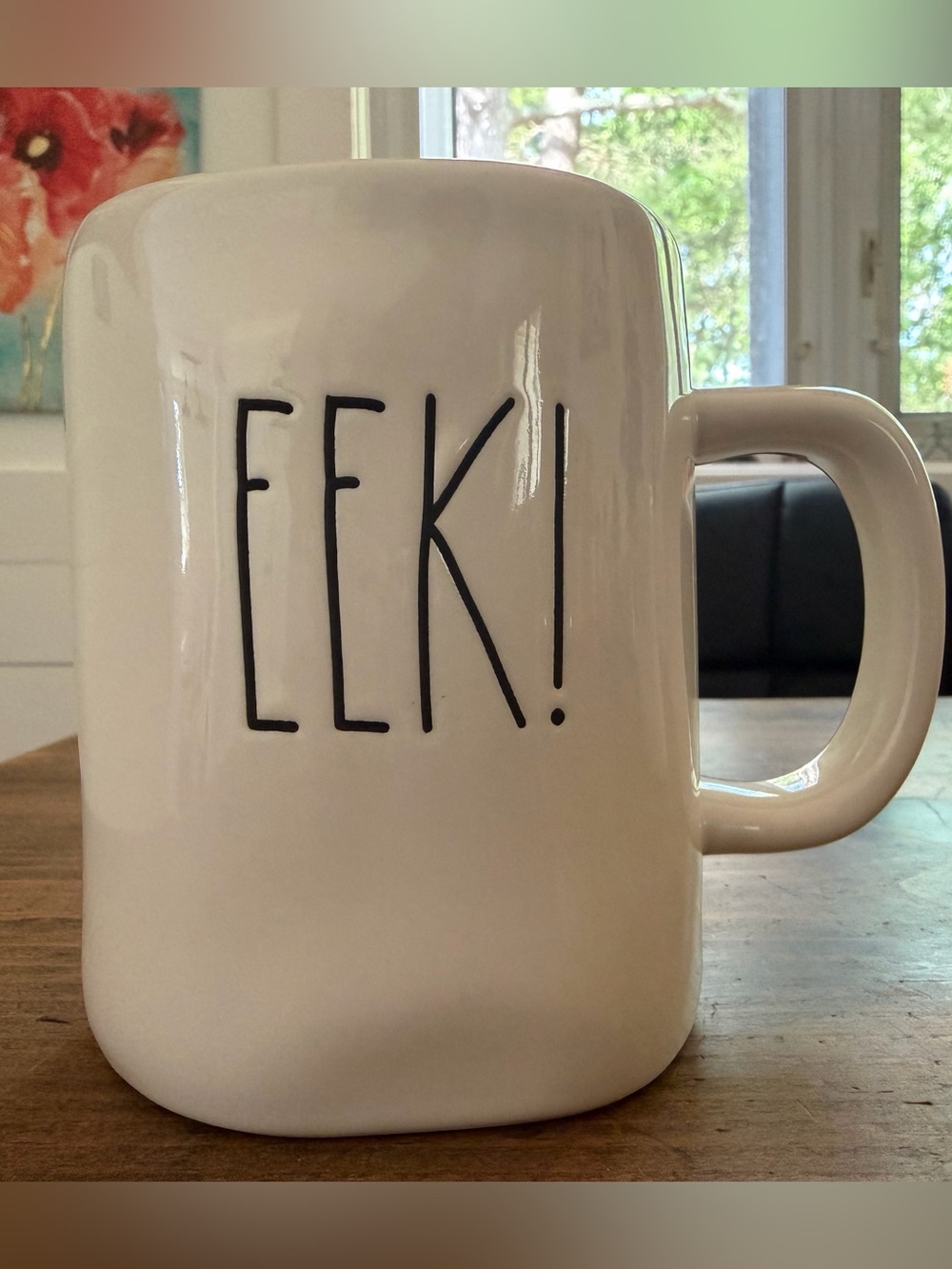 Rae Dunn “EEK!” White Mummy Mug